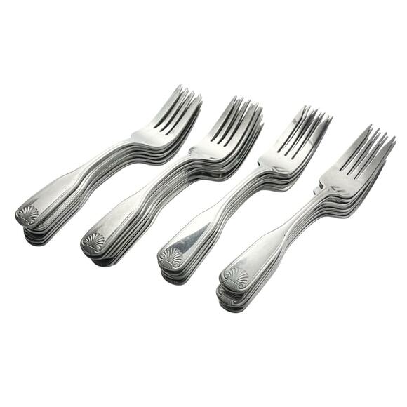 Winco “Toulouse (Shell)” Set of 28 Stainless 18/0 Salad Forks 7” Restaurant - Picture 1 of 5